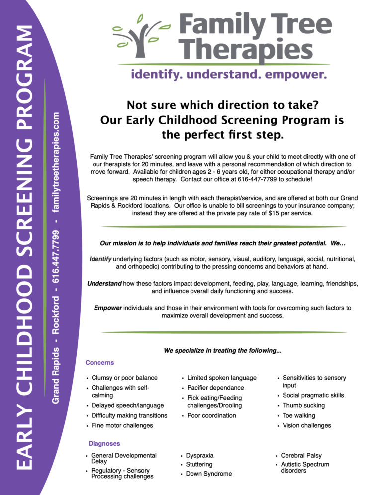 Early Childhood Screening Program - Family Tree Therapies